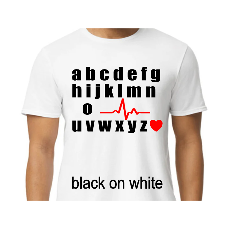 EKG Alphabet shirt