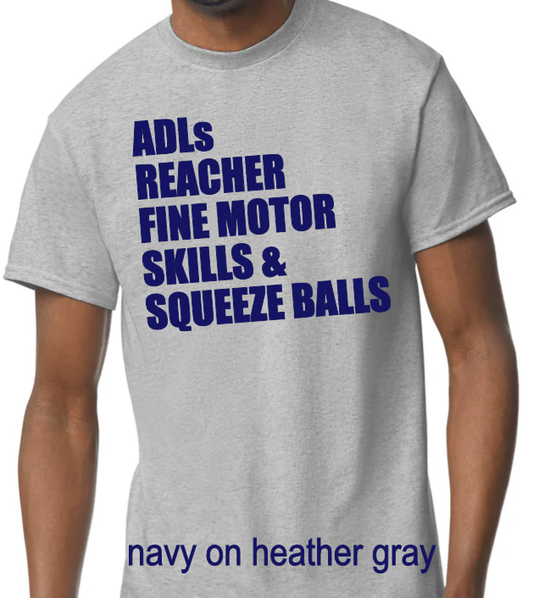 Occupational Therapy terms shirt